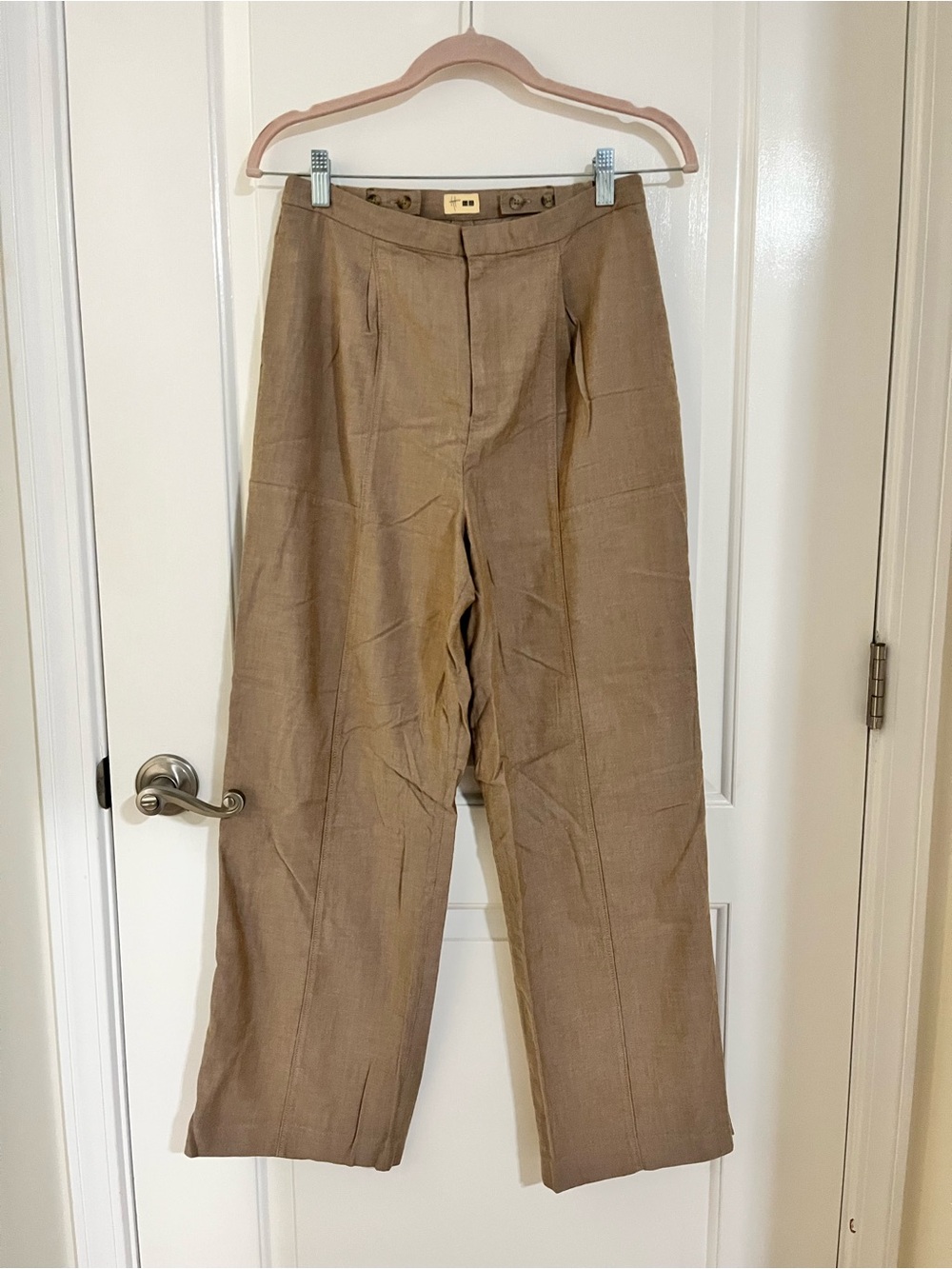NWOT Uniqlo x Hana Tajima Brown High Waisted Wide Leg Pants Trousers